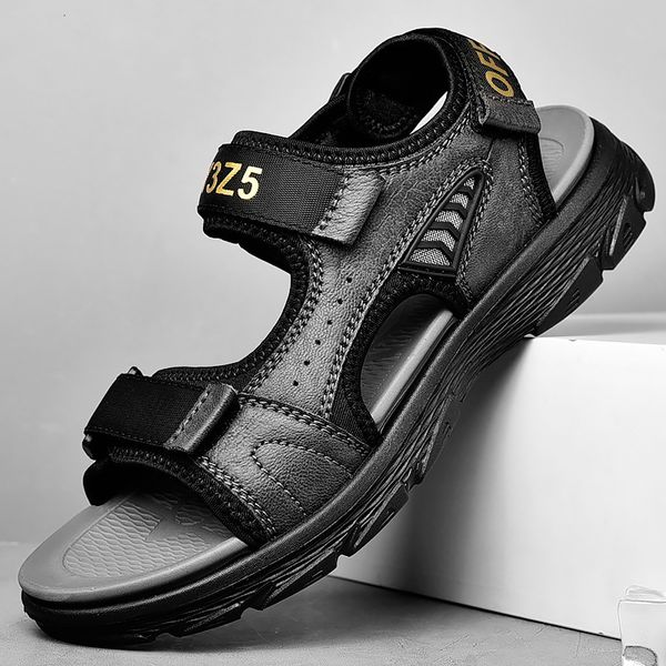 men's slippers sandals summer wear fashion open toe beach shoes breathable driving korean x3a4, Black
men's slippers sandals summer wear fashion open toe beach shoes breathable driving korean x3a4, Black