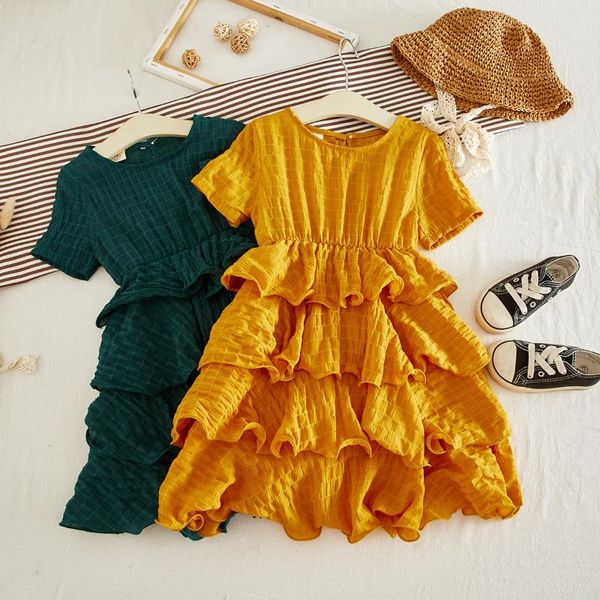 3-8y summer kids girls dress boho solid color short sleeve layered long sundress for party holiday girl's dresses, Red;yellow
3-8y summer kids girls dress boho solid color short sleeve layered long sundress for party holiday girl's dresses, Red;yellow