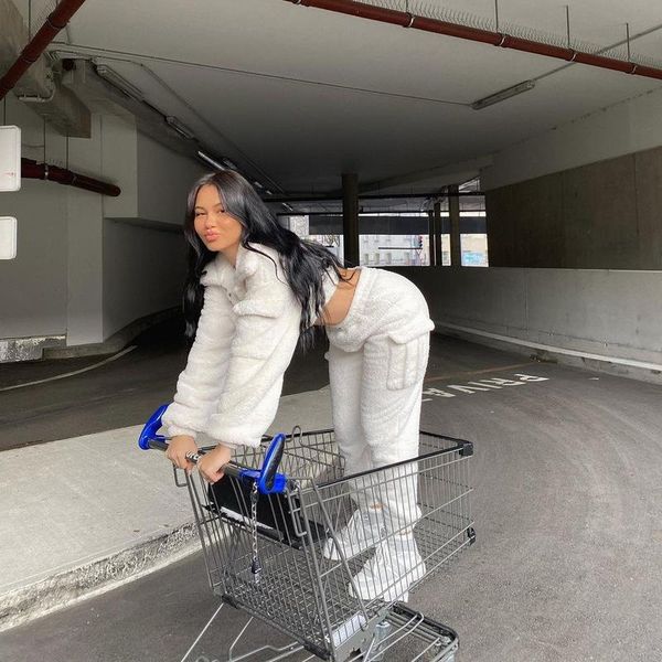 women's two piece pants fashion set women tracksuit spring autumn clothes full sleeve turn-down collar long suit female outfits, White
women's two piece pants fashion set women tracksuit spring autumn clothes full sleeve turn-down collar long suit female outfits, White