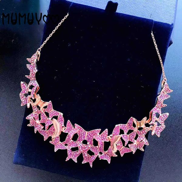 2020 fashion jewelry swa, gradient pink three-dimensional butterfly shape crystal rose gold necklace women's gift, Silver
2020 fashion jewelry swa, gradient pink three-dimensional butterfly shape crystal rose gold necklace women's gift, Silver