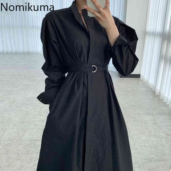 nomikuma elegant single breasted women dress korea chic belt slim waist dresses new puff sleeve causal vestidos mujer 6f844 210427, Black;gray
nomikuma elegant single breasted women dress korea chic belt slim waist dresses new puff sleeve causal vestidos mujer 6f844 210427, Black;gray