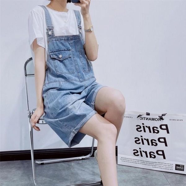 women's jeans summer denim straight short jumpsuits women rompers casual pockets knee length pants thin office lady leisure jumpsuit, Blue
women's jeans summer denim straight short jumpsuits women rompers casual pockets knee length pants thin office lady leisure jumpsuit, Blue