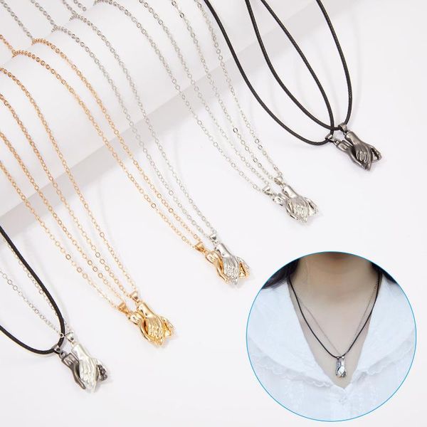 chains ly magnetic handshake necklace fashion couple clavicle chain personalized alloy accessories for women men, Silver
chains ly magnetic handshake necklace fashion couple clavicle chain personalized alloy accessories for women men, Silver