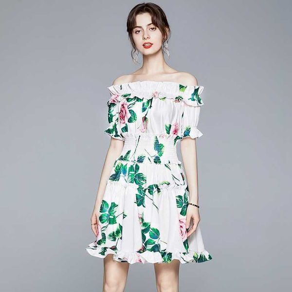 summer off shoulder beach party dresses women's charming rose flower print ruffles elastic waist short dress vestidos 210529, Black;gray
summer off shoulder beach party dresses women's charming rose flower print ruffles elastic waist short dress vestidos 210529, Black;gray