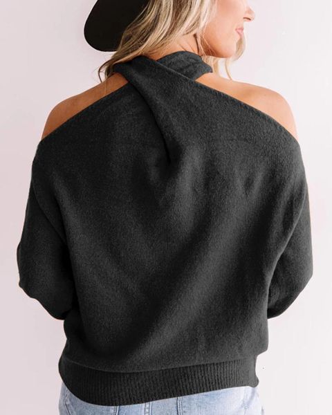 autumn winter womens sweaters chest open back sweater long sleeve v-neck coss-wrapped neck ladies knitted, White;black
autumn winter womens sweaters chest open back sweater long sleeve v-neck coss-wrapped neck ladies knitted, White;black