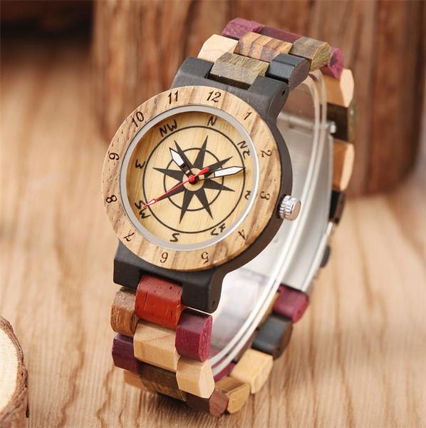 wristwatches trendy quartz women watches compass pattern design dial mixed color wooden bracelet lady wristwatch natural female bangle watch, Slivery;brown
wristwatches trendy quartz women watches compass pattern design dial mixed color wooden bracelet lady wristwatch natural female bangle watch, Slivery;brown