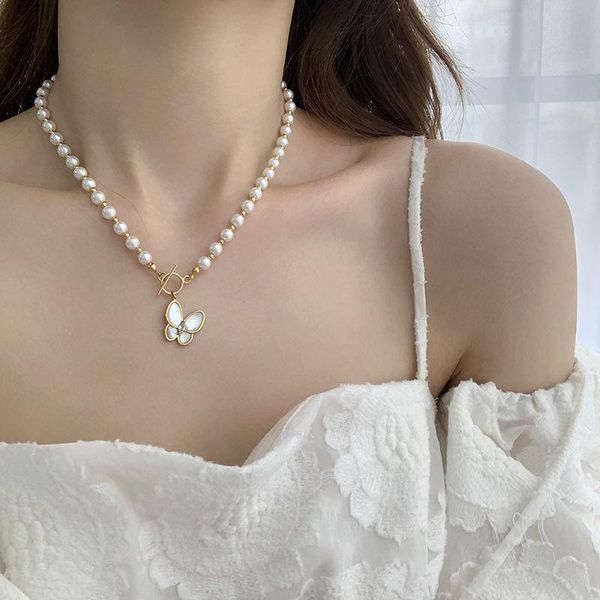 pendant necklaces super fairy forest pearl butterfly necklace female harajuku style temperament wild clavicle chain pandent for ladies, Silver
pendant necklaces super fairy forest pearl butterfly necklace female harajuku style temperament wild clavicle chain pandent for ladies, Silver
