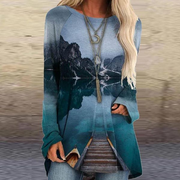 women's blouses & shirts women vintage mountain print shirt blouse elegant harajuku long sleeve pullover female casual o-neck streetwe, White
women's blouses & shirts women vintage mountain print shirt blouse elegant harajuku long sleeve pullover female casual o-neck streetwe, White