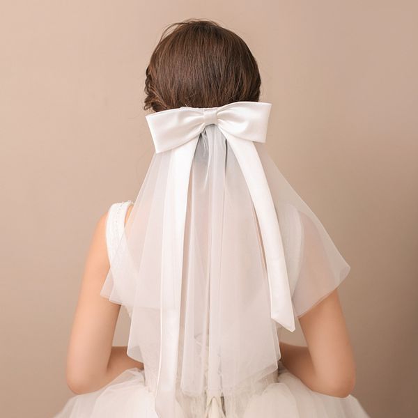 bridal veils unique wedding hair accessories bowknot ribbon short tulle cut edge bridal veils, Black
bridal veils unique wedding hair accessories bowknot ribbon short tulle cut edge bridal veils, Black