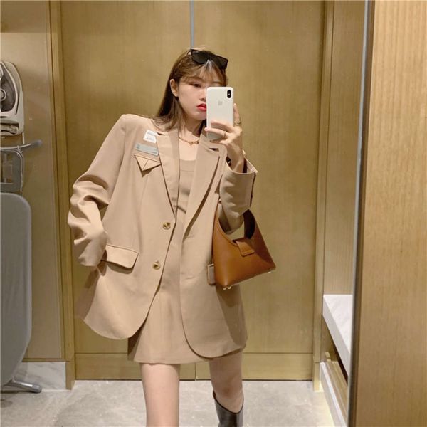 party dresses suit women 2021 korean chic loose temperament medium length small spring casual coat fashion eoya, White;black
party dresses suit women 2021 korean chic loose temperament medium length small spring casual coat fashion eoya, White;black