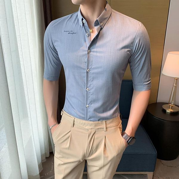 men's casual shirts fashion summer short sleeve slim shirt youth party c9, White;black
men's casual shirts fashion summer short sleeve slim shirt youth party c9, White;black