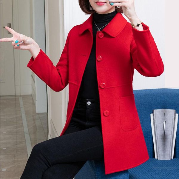women's wool & blends winter woolen coat slim mother warm short red black pink jacket female
women's wool & blends winter woolen coat slim mother warm short red black pink jacket female