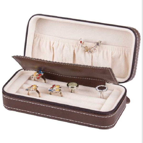 cosmetic bags & cases leather zipper watch classic jewelry bag portable multifunctional ring storage box
cosmetic bags & cases leather zipper watch classic jewelry bag portable multifunctional ring storage box