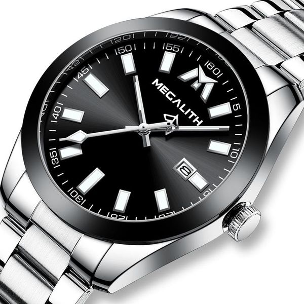 wristwatches wholesale price megalith stainless men watches fashion casual waterproof steel strap quartz watche man black dial date clock, Slivery;brown
wristwatches wholesale price megalith stainless men watches fashion casual waterproof steel strap quartz watche man black dial date clock, Slivery;brown