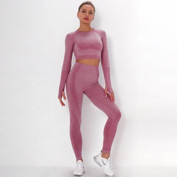 yoga outfit 2pcs sports suit set gym women seamless leggings push up crop long sleeve workout fitness clothes sportswear
yoga outfit 2pcs sports suit set gym women seamless leggings push up crop long sleeve workout fitness clothes sportswear