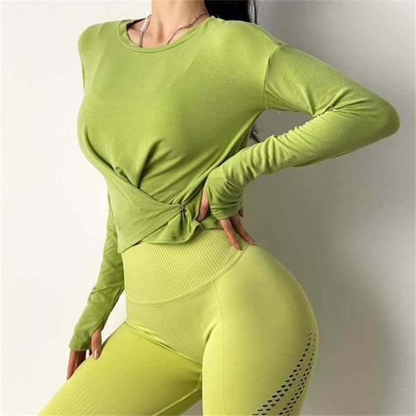 woman sports autumn yoga shirts long-sleeved breathable gym t-shirt workout running fitness clothes outfit
woman sports autumn yoga shirts long-sleeved breathable gym t-shirt workout running fitness clothes outfit