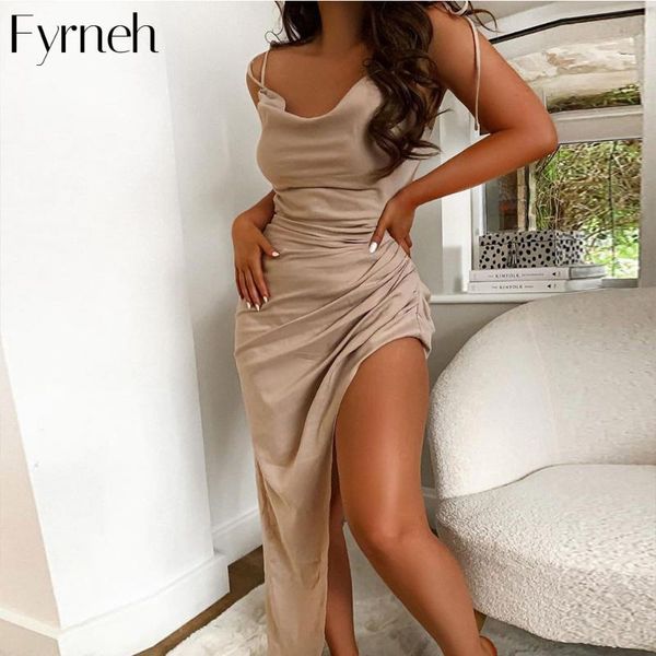 casual dresses fyrneh satin dress women elegant blackless spaghetti strap summer party split leg long, Black;gray
casual dresses fyrneh satin dress women elegant blackless spaghetti strap summer party split leg long, Black;gray