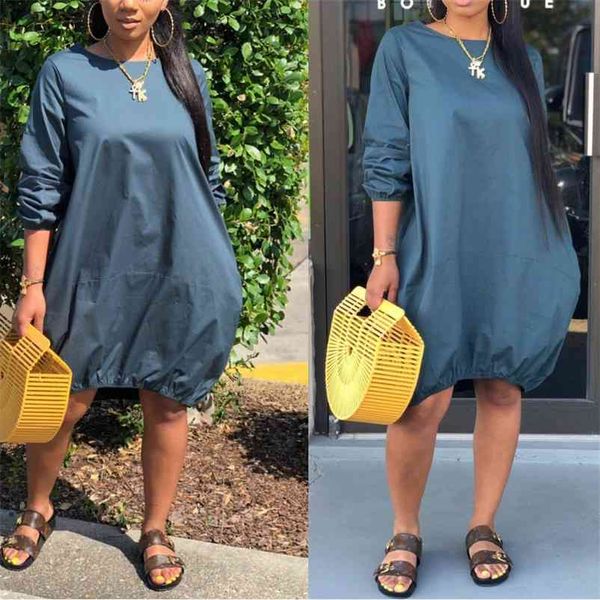 designer casual dres for women autumn fall long sleeve loose round neck solid elegant daily wear fashion vestidos dress 210510, Black;gray
designer casual dres for women autumn fall long sleeve loose round neck solid elegant daily wear fashion vestidos dress 210510, Black;gray
