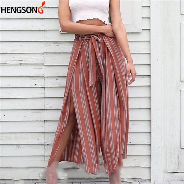 women's swimwear summer beach high waist trousers split stripe wide leg pants women streetwear sash casual loose female cover up, White;black
women's swimwear summer beach high waist trousers split stripe wide leg pants women streetwear sash casual loose female cover up, White;black