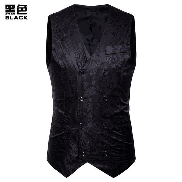 men's vests hollow fashion colorblock gentleman dress casual printing vest jacket suit mj173, Black;white
men's vests hollow fashion colorblock gentleman dress casual printing vest jacket suit mj173, Black;white