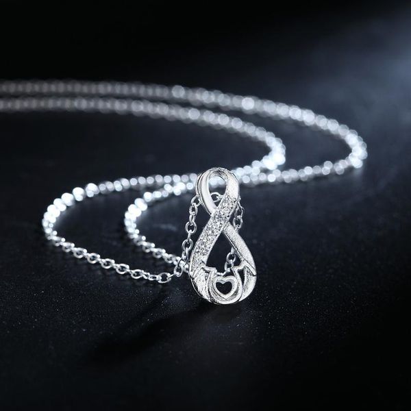 chains 925 sterling silver 18-inch heart-shaped zircon pendant necklace for women fashion wedding party charm jewelry
chains 925 sterling silver 18-inch heart-shaped zircon pendant necklace for women fashion wedding party charm jewelry