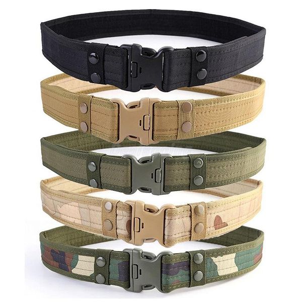 belts fashion army style combat military quick release tactical belt men canvas waistband outdoor hunting camouflage waist strap, Black;brown
belts fashion army style combat military quick release tactical belt men canvas waistband outdoor hunting camouflage waist strap, Black;brown