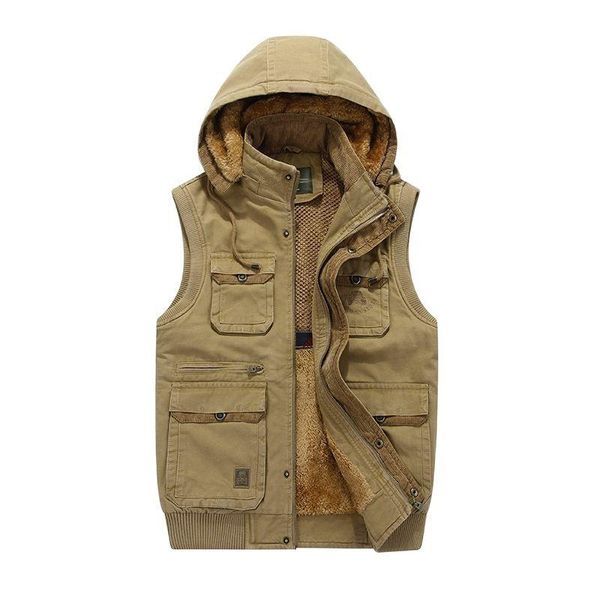 men's vests fur hood sleeveless vest men fleece warm jacket waistcoat travel multi pocket quality tactical military style casual thick, Black;white
men's vests fur hood sleeveless vest men fleece warm jacket waistcoat travel multi pocket quality tactical military style casual thick, Black;white