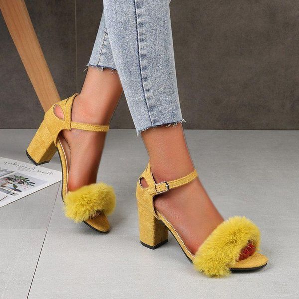 dress shoes women high thick sole sandals black yellow fluffy fur ankle cross strap metal buckle wedge platform pointed mules female
dress shoes women high thick sole sandals black yellow fluffy fur ankle cross strap metal buckle wedge platform pointed mules female