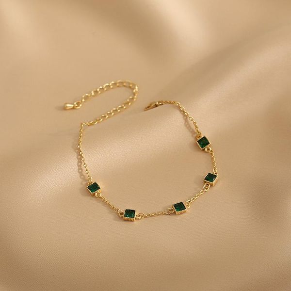 charm bracelets minar minimalist green color shiny rhinestone chain for women girls metallic geometric simple jewelry, Golden;silver
charm bracelets minar minimalist green color shiny rhinestone chain for women girls metallic geometric simple jewelry, Golden;silver