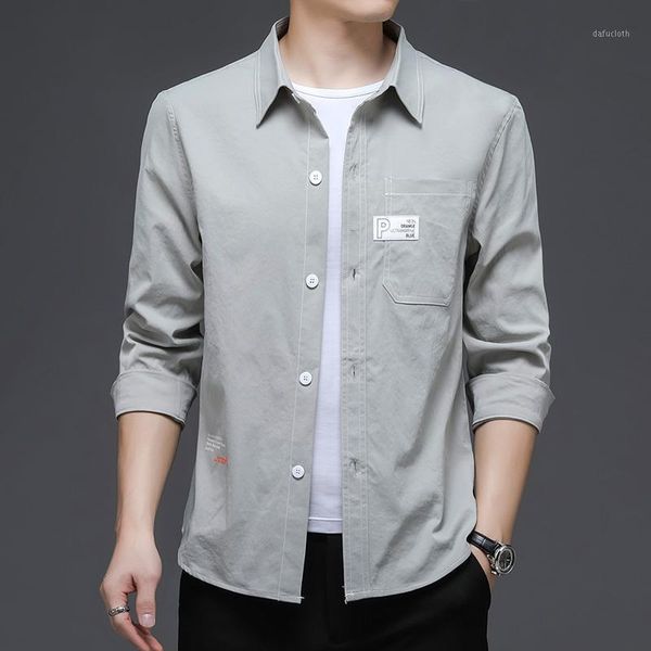 men's casual shirts 2021 fall fashion the est long sleeve wild pointed collar shirt youth slim generous trendy clothing, White;black
men's casual shirts 2021 fall fashion the est long sleeve wild pointed collar shirt youth slim generous trendy clothing, White;black