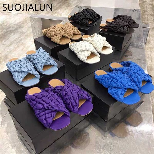 suojialun summer women slipper brand weave ladies sandal shoes low open toe flat casual slides beach flip flops big size 35-42 211012, Black
suojialun summer women slipper brand weave ladies sandal shoes low open toe flat casual slides beach flip flops big size 35-42 211012, Black