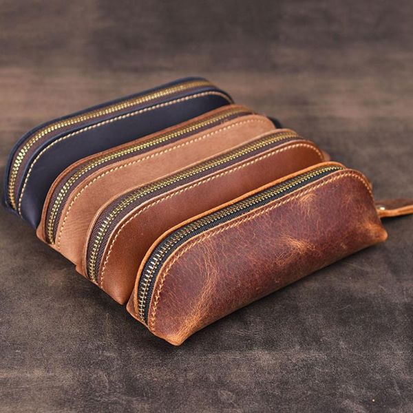 pencil bags handmade genuine leather bag, vintage retro style cowhide pen case, school glasses stationary gift
pencil bags handmade genuine leather bag, vintage retro style cowhide pen case, school glasses stationary gift