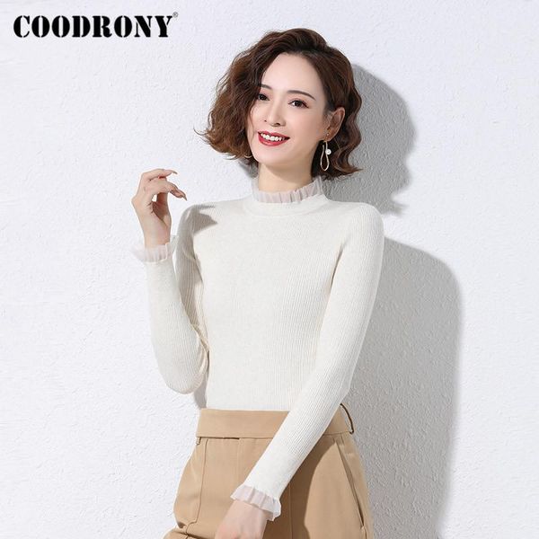 women's sweaters coodrony brand autumn winter casual solid color women jumpers streetwear elegant knitted stand collar female slim w120, White;black
women's sweaters coodrony brand autumn winter casual solid color women jumpers streetwear elegant knitted stand collar female slim w120, White;black