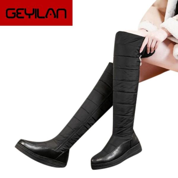 boots women's slip-on round-toe flat shoes solid color over-the-knee snow, Black
boots women's slip-on round-toe flat shoes solid color over-the-knee snow, Black