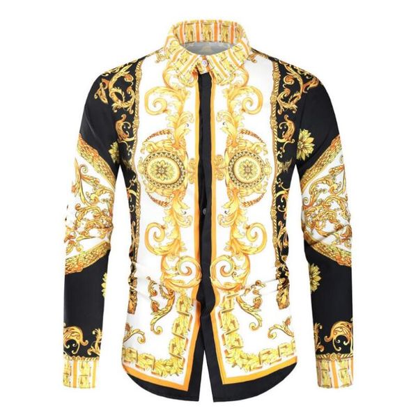 men's casual shirts luxury mens clothes european american clothing fashion printed shirt streetwear cardigan long sleeve, White;black
men's casual shirts luxury mens clothes european american clothing fashion printed shirt streetwear cardigan long sleeve, White;black