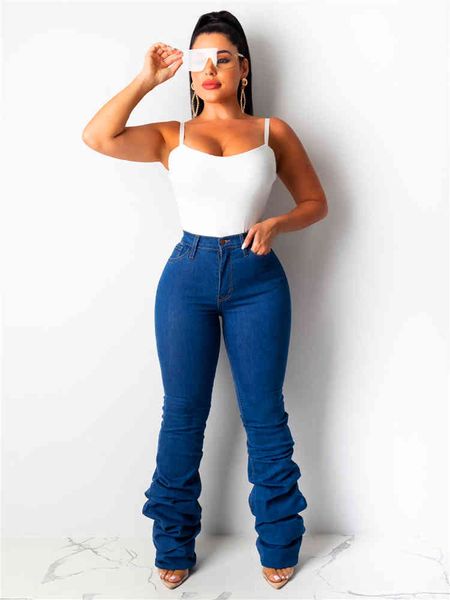jean women waist casual solid color washed high street skinny jeans flared ladies pile denim pants, Blue
jean women waist casual solid color washed high street skinny jeans flared ladies pile denim pants, Blue