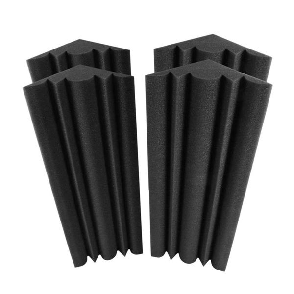 trekking poles 4pcs acoustic foam panels high density sound insulation fire retardant bass trap for home studio theater,18x18x30cm