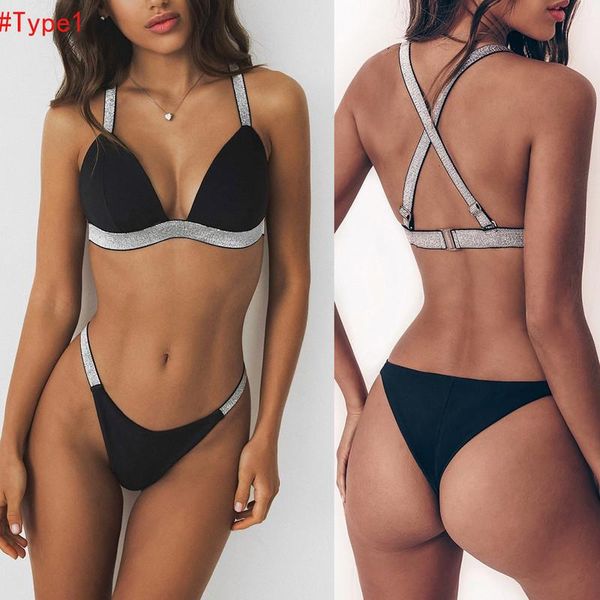 women push up bikini set bra padded swimwear bandage lady cross patchwork strappy swimsuit bathing suit black one-piece suits
women push up bikini set bra padded swimwear bandage lady cross patchwork strappy swimsuit bathing suit black one-piece suits