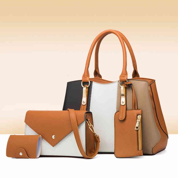 2021 multi piece cover mother bag fashion color contrast one shoulder handbag messenger, Black;red
2021 multi piece cover mother bag fashion color contrast one shoulder handbag messenger, Black;red