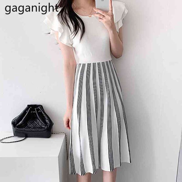 gaganight elegant women maxi knitted patchwork dress short sleeve summer lady chic japanese dresses striped ruffles vestidos 210519, Black;gray
gaganight elegant women maxi knitted patchwork dress short sleeve summer lady chic japanese dresses striped ruffles vestidos 210519, Black;gray