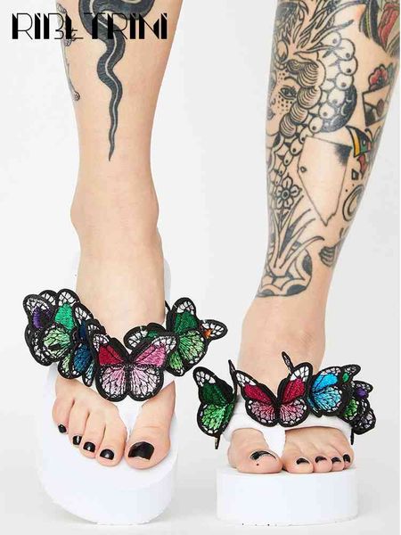 sandals summer platform sweet colorful butterfly gothic style trend white outdoor flip&flops women shoes big size 42, Black
sandals summer platform sweet colorful butterfly gothic style trend white outdoor flip&flops women shoes big size 42, Black