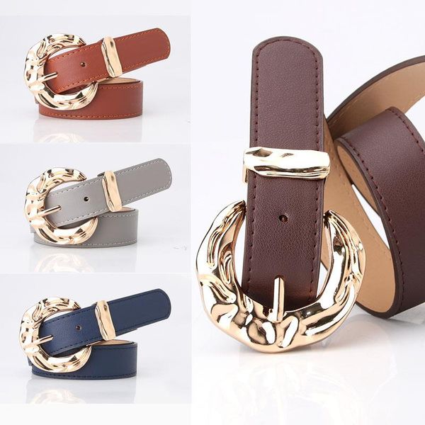 belts casual leather belt fashion pin buckle for women alloy carved irregular all-match jeans designer waistband, Black;brown
belts casual leather belt fashion pin buckle for women alloy carved irregular all-match jeans designer waistband, Black;brown