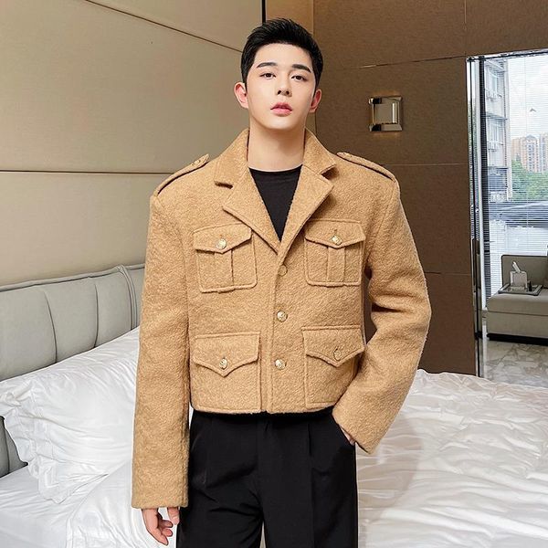 men's jackets autumn men korean streetwear trend coat vintage fashion casual woolen short cargo jacket man outerwear, Black;brown
men's jackets autumn men korean streetwear trend coat vintage fashion casual woolen short cargo jacket man outerwear, Black;brown