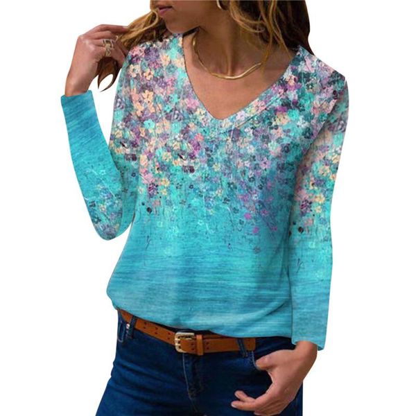 women's blouses & shirts long sleeve blouse woman 2021 autumn fashion v neck floral print pullover lady shirt vintage casual female ele, White
women's blouses & shirts long sleeve blouse woman 2021 autumn fashion v neck floral print pullover lady shirt vintage casual female ele, White