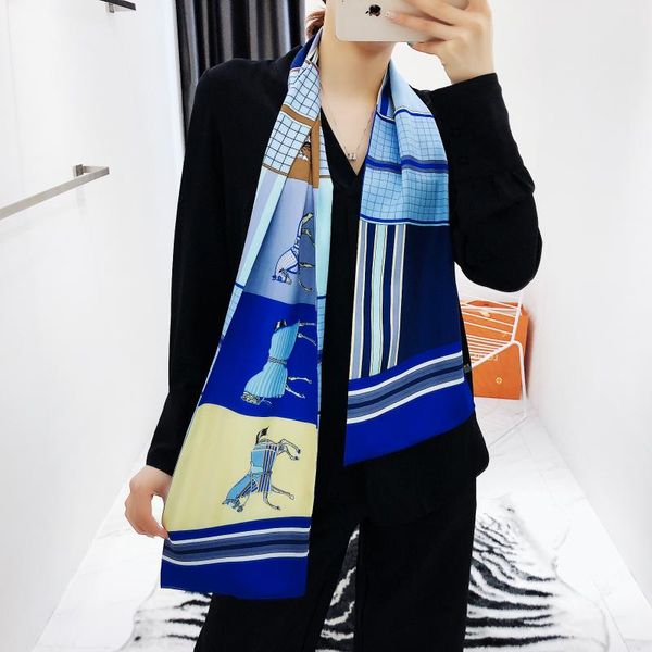 scarves 160cm design horse plaid twill scarf double-deck women tie head silk & wraps neckerchief for ladies, Blue;gray
scarves 160cm design horse plaid twill scarf double-deck women tie head silk & wraps neckerchief for ladies, Blue;gray