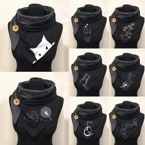 scarves women cute cat print scarf hijabs 2021 lady fashion retro female multi-purpose shawl button wraps foulard femme, Blue;gray
scarves women cute cat print scarf hijabs 2021 lady fashion retro female multi-purpose shawl button wraps foulard femme, Blue;gray