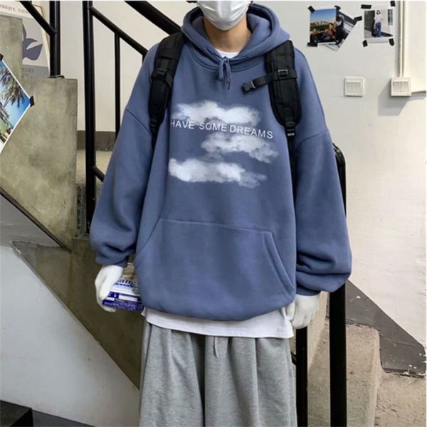 2021 new hooded sweater loose men's thickened plush autumn winter coat tide brand trend pullover top, Black
2021 new hooded sweater loose men's thickened plush autumn winter coat tide brand trend pullover top, Black