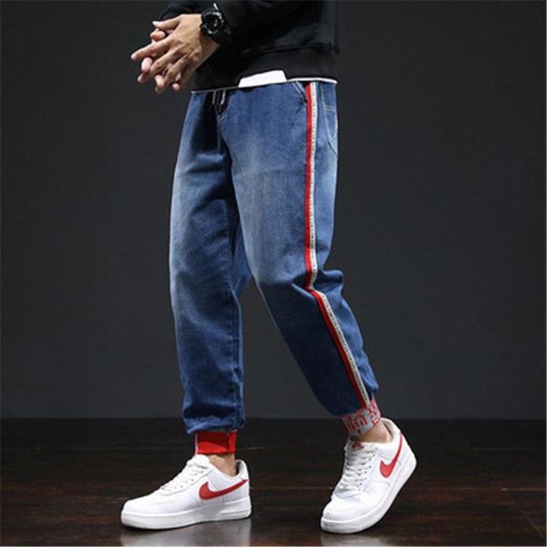 japanese style hip hop jeans trousers for men plaid oversize denim pants men's clothing baggy casual harem, Blue
japanese style hip hop jeans trousers for men plaid oversize denim pants men's clothing baggy casual harem, Blue