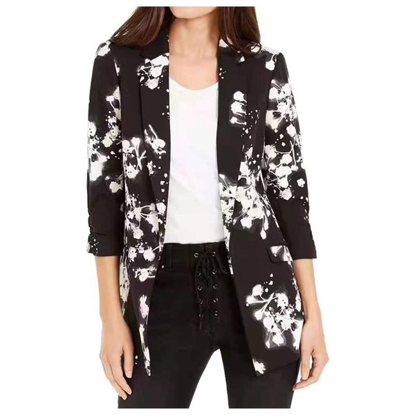 women's jackets autumn long sleeves printed fashion casual female vintage cardigan outwear small suit one button coat, Black;brown
women's jackets autumn long sleeves printed fashion casual female vintage cardigan outwear small suit one button coat, Black;brown