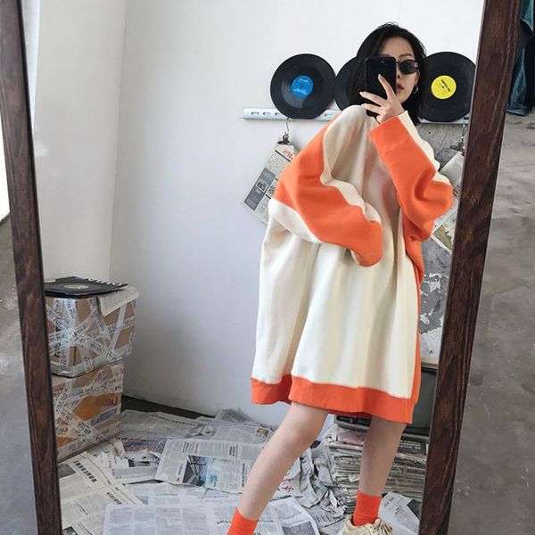 women's hoodies & sweatshirts sweatshirt loose korean style 2021 splicing streetwear long sleeve harajuku autumn fashion casual, Black
women's hoodies & sweatshirts sweatshirt loose korean style 2021 splicing streetwear long sleeve harajuku autumn fashion casual, Black